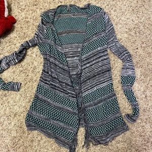 Mint Green chevron cardigan
